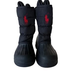 Ralph Lauren Polo Black Snow Boots boys black size toddler 11